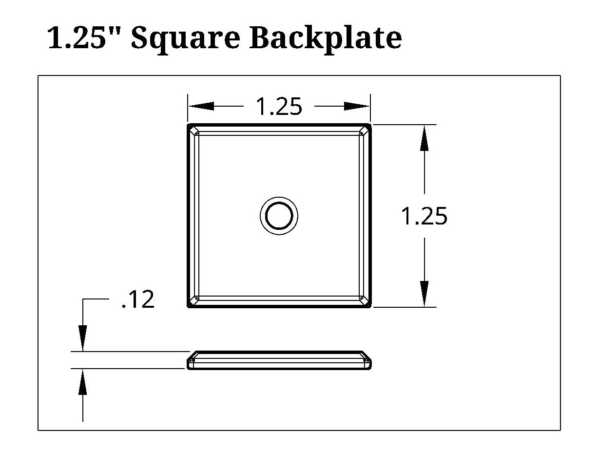 Square Backplate, 1.25
