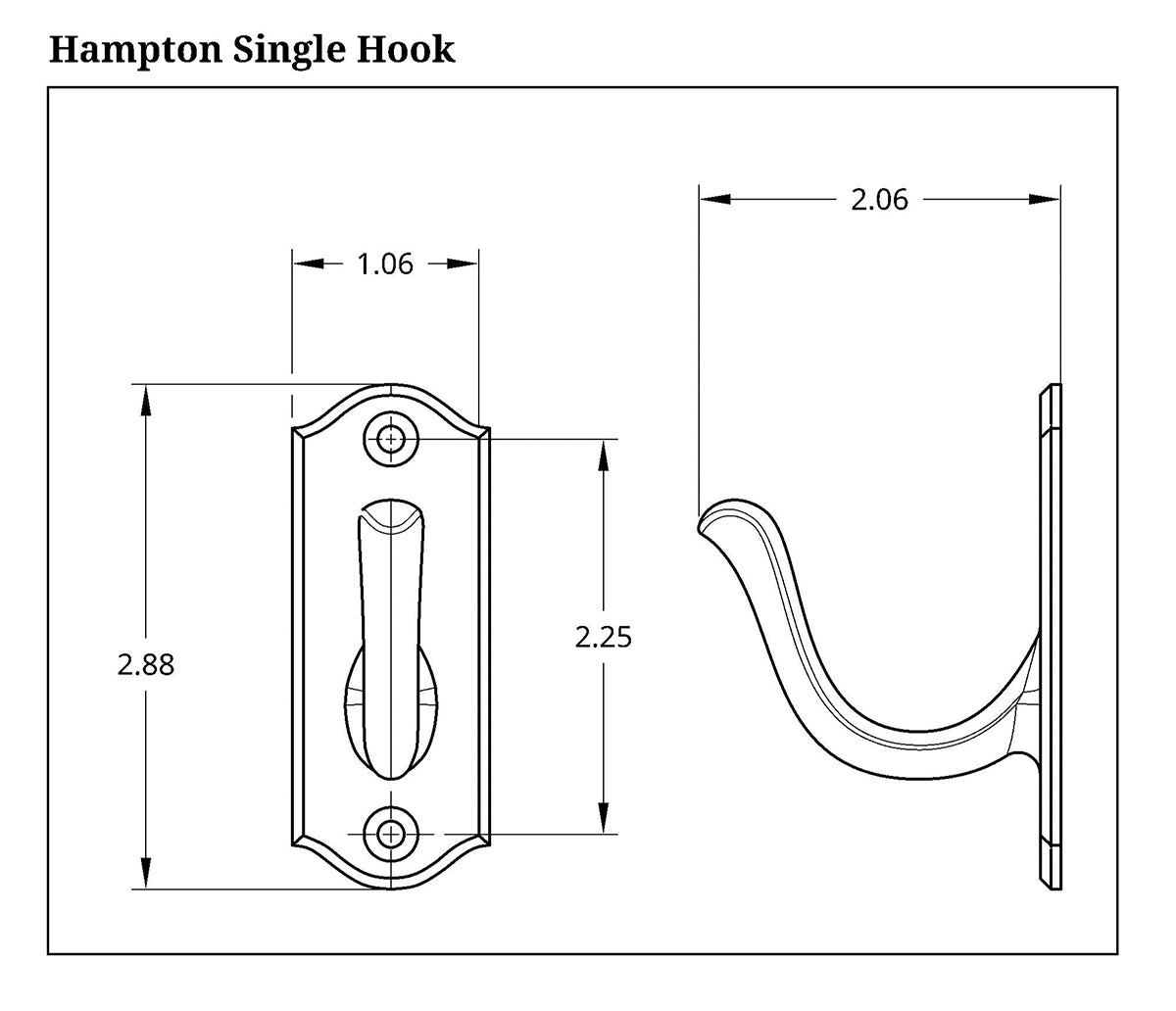 Hampton Single Hook