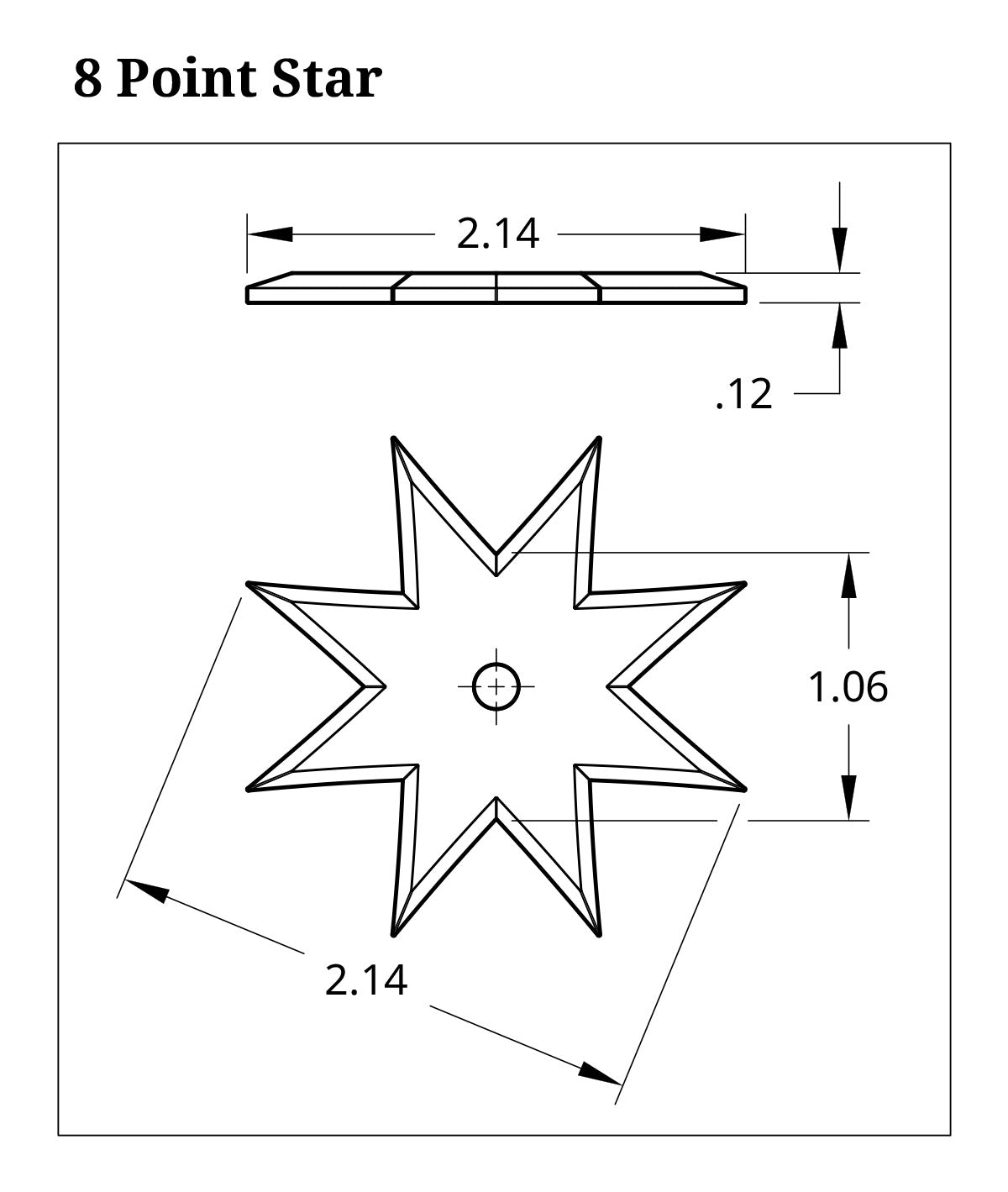Star Backplate, 8 Point