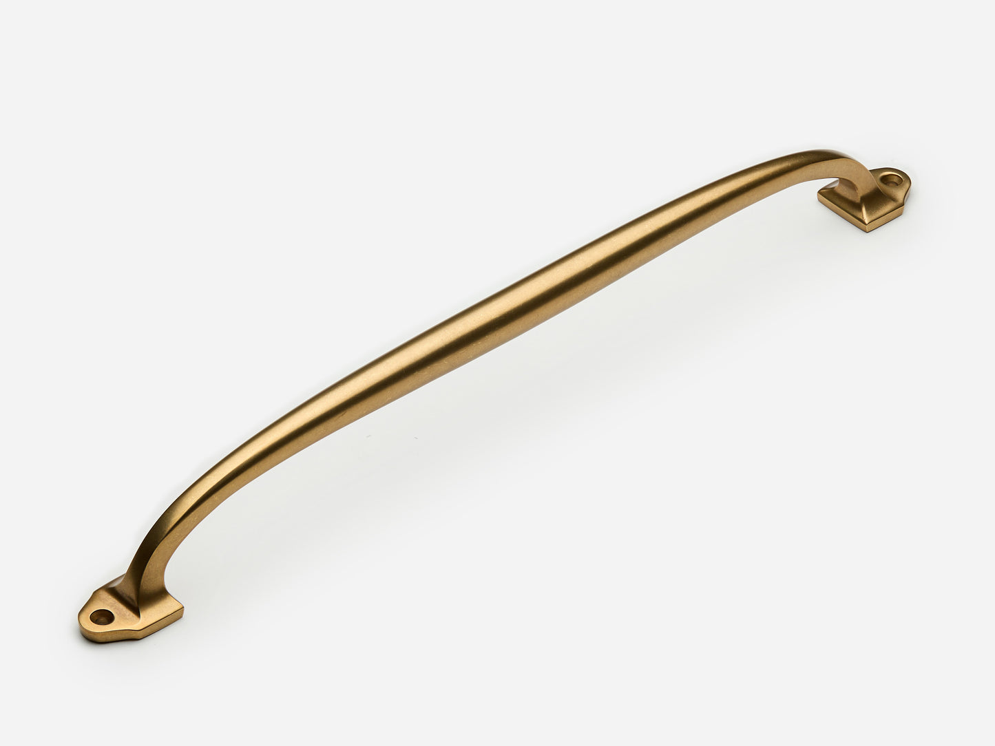 Solid brass Georgian appliance pull, 12 inches, in an aged brass finish for cabinets.