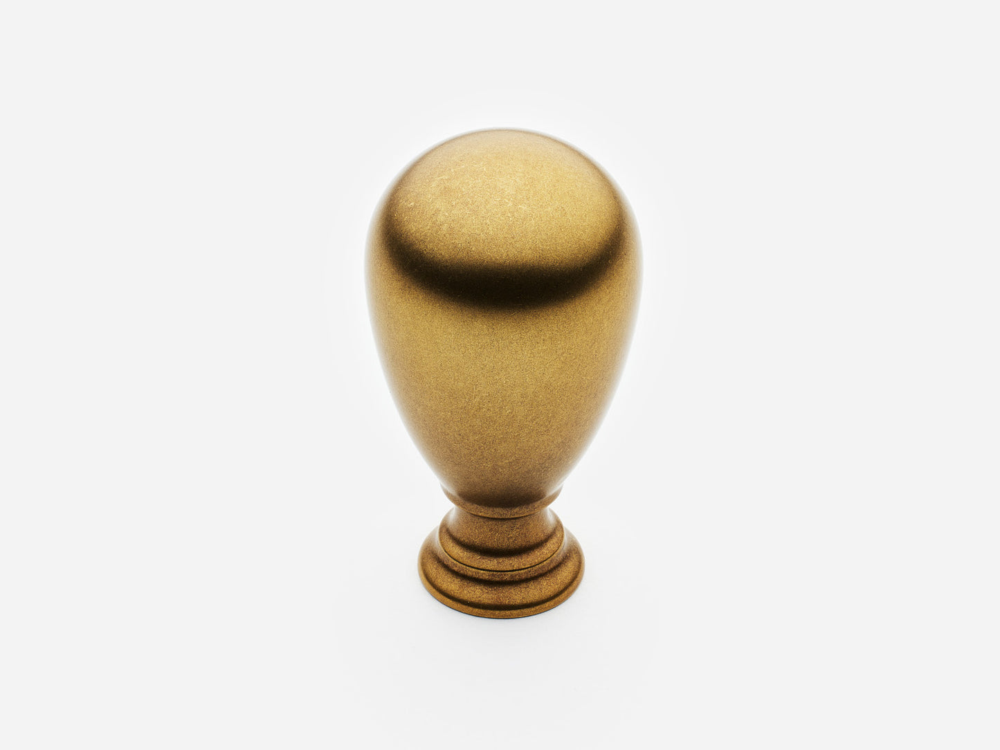 Solid brass Rose Knob, large size, in an aged brass finish for cabinets.