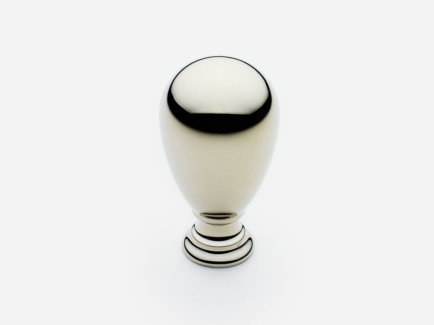 Solid brass Rose Knob, large size, in an polished nickel finish for cabinets.