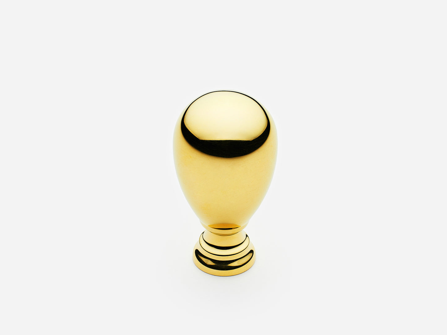 Solid brass Rose Knob, standard size, in an unlacquered polished brass finish for cabinets.