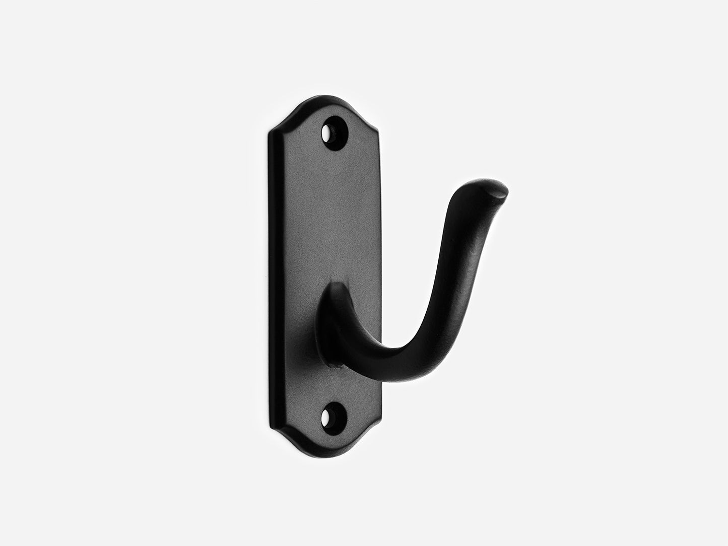 Solid Brass Hampton Single Hook in Matte Black Finish