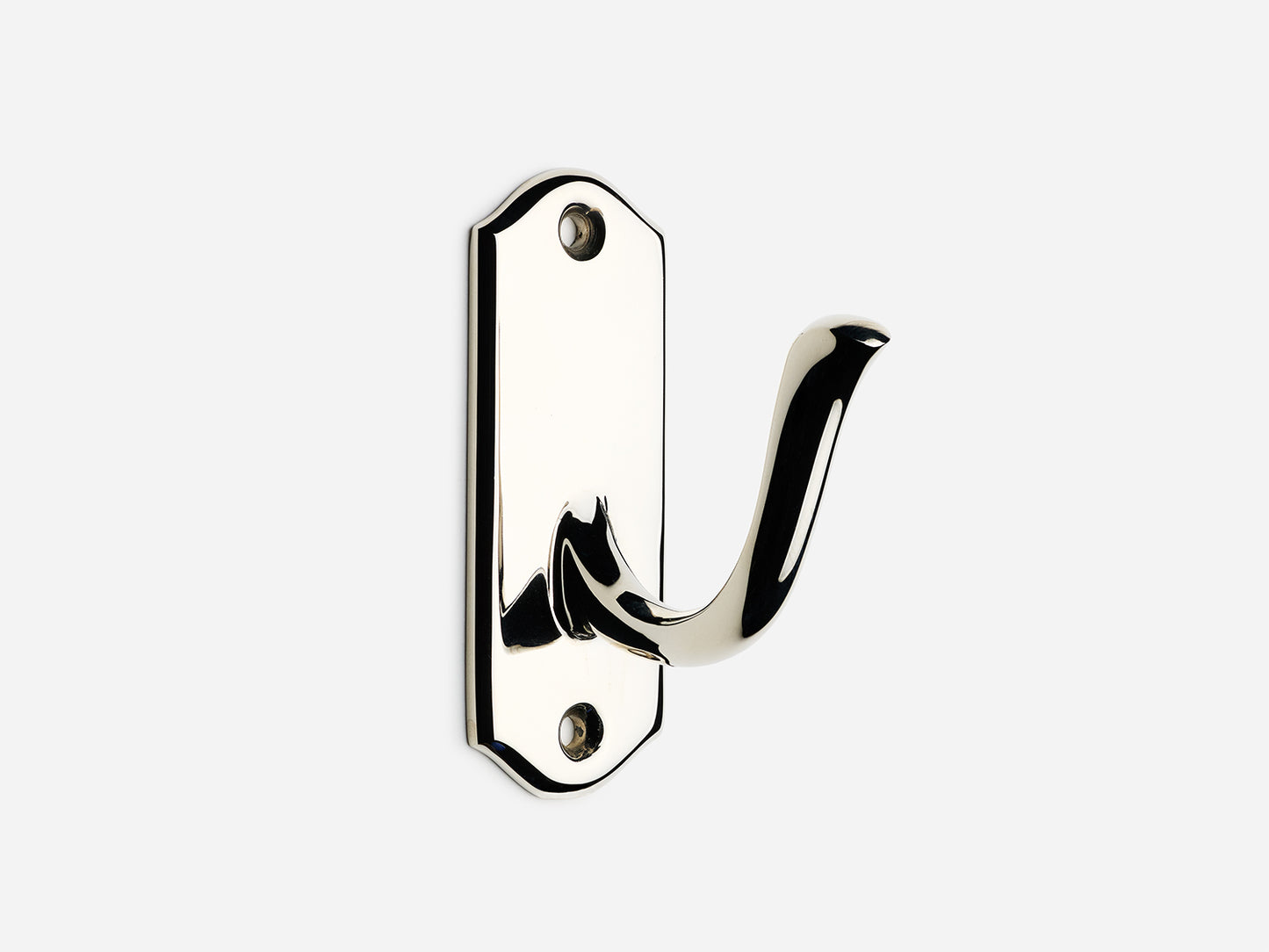 Solid Brass Hampton Single Hook in Polished Nickel Finish