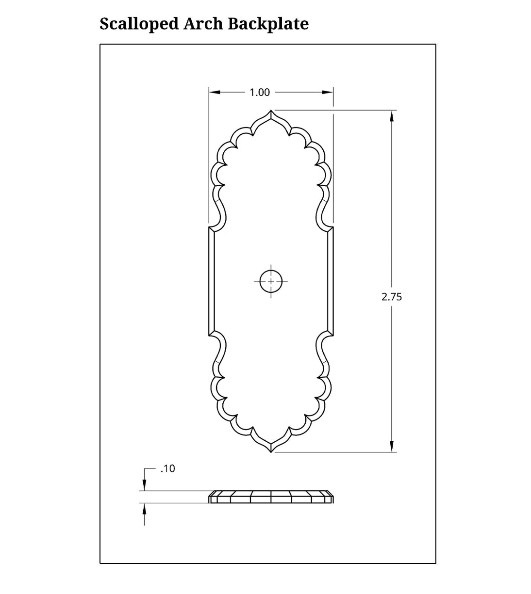Simple Backplate Scalloped Backplate | Tradition Hardware
