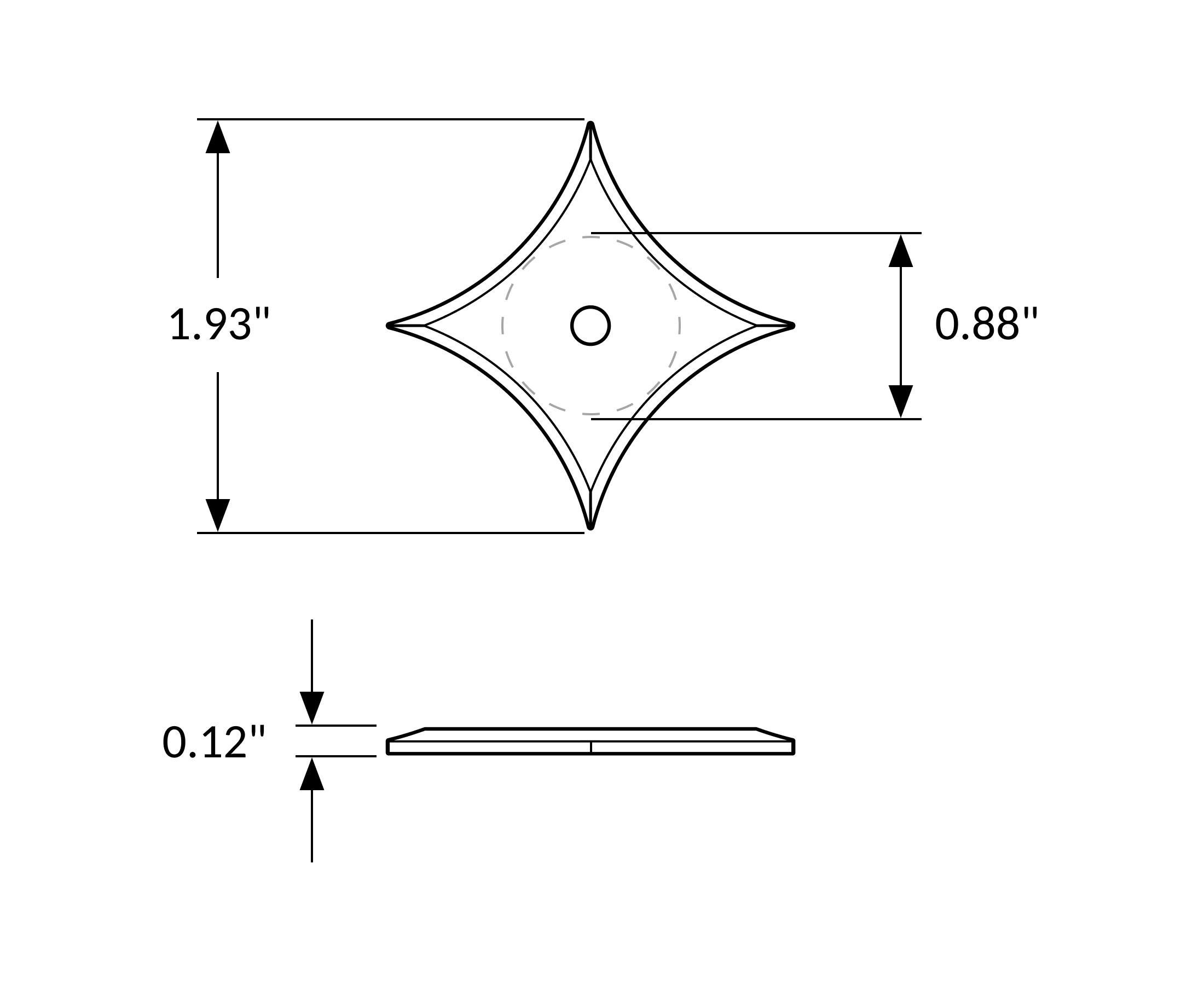 Star Backplate, 4-Point
