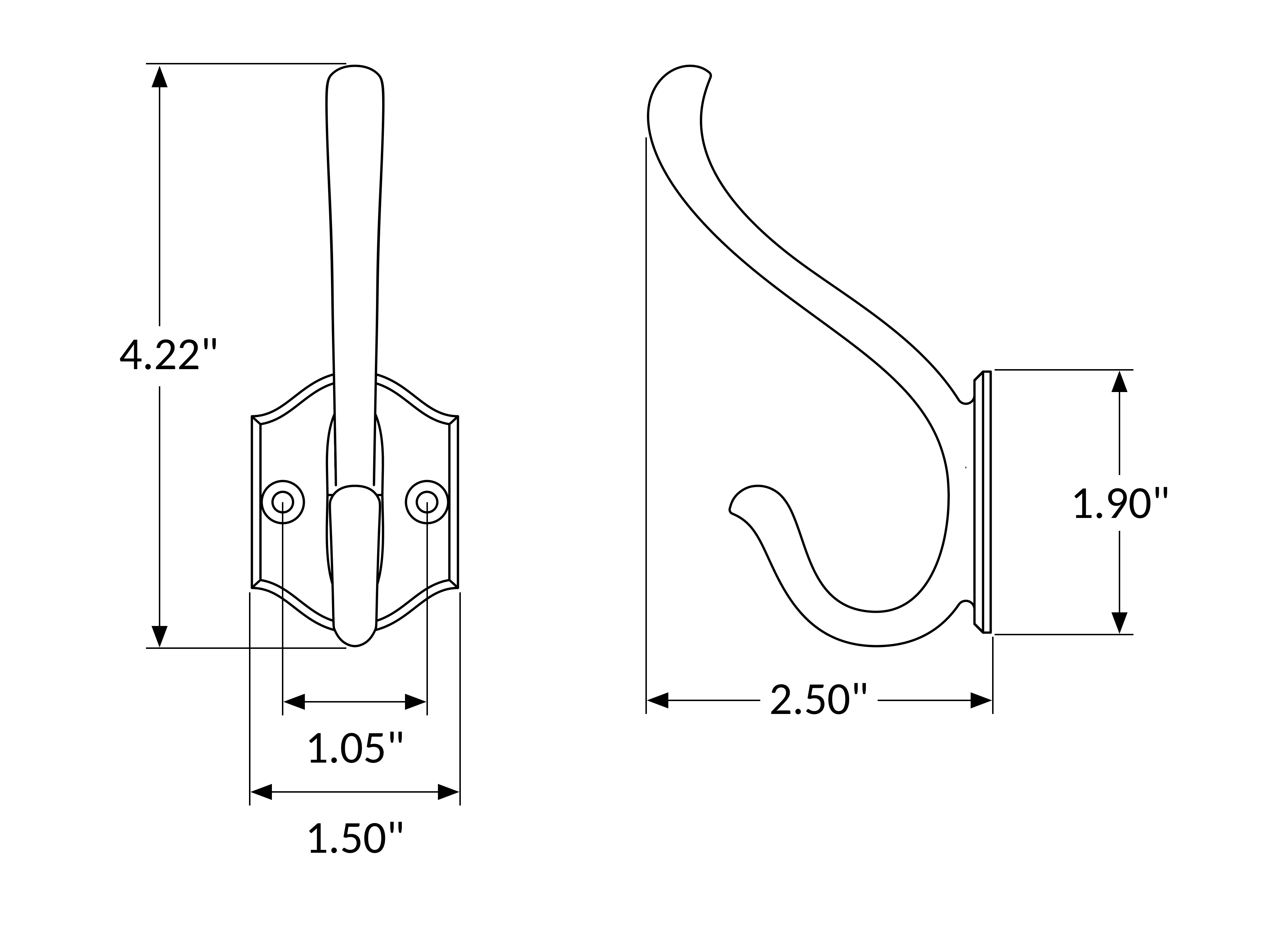 Hampton Double Hook
