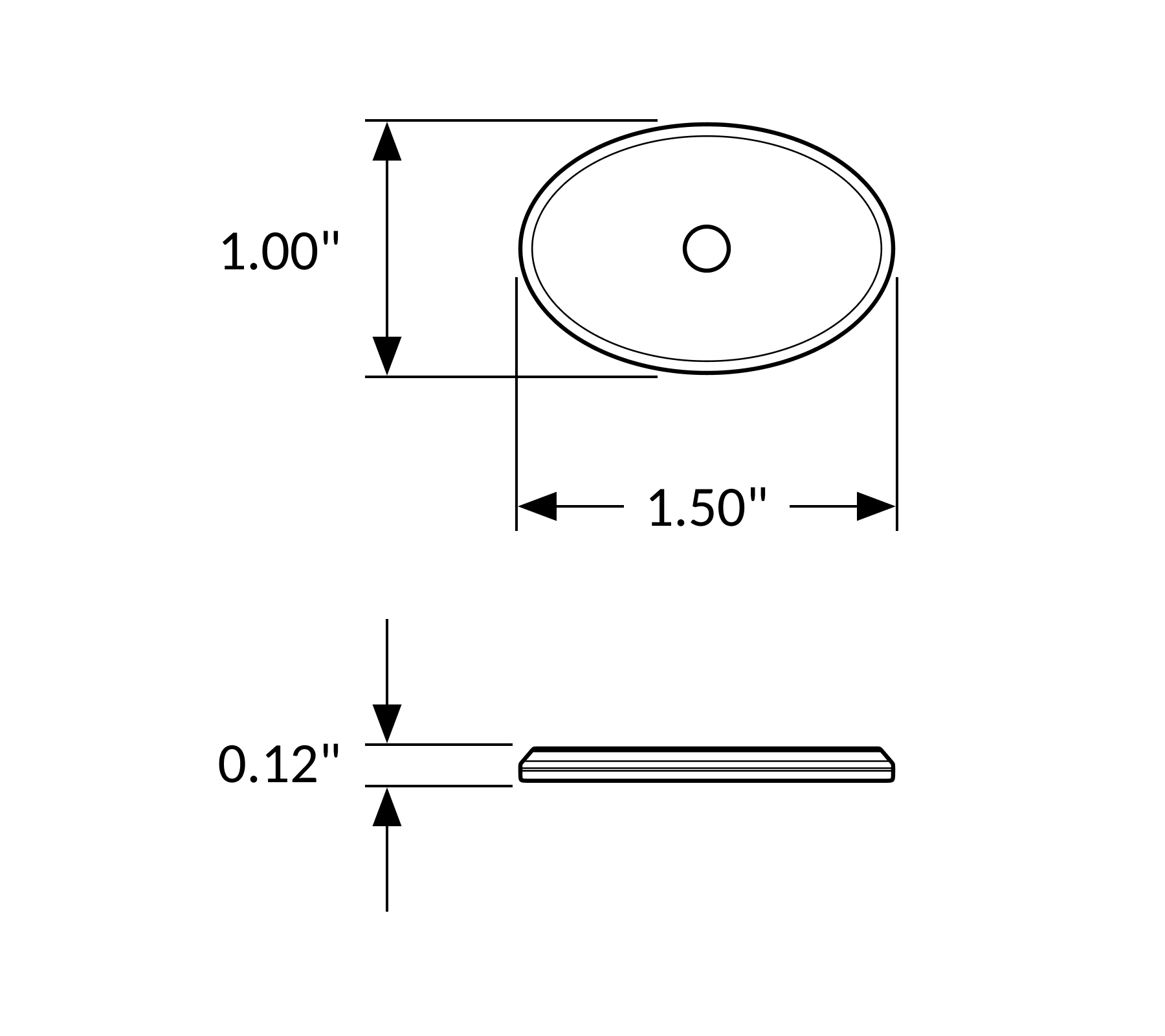 Oval Backplate, 1.5