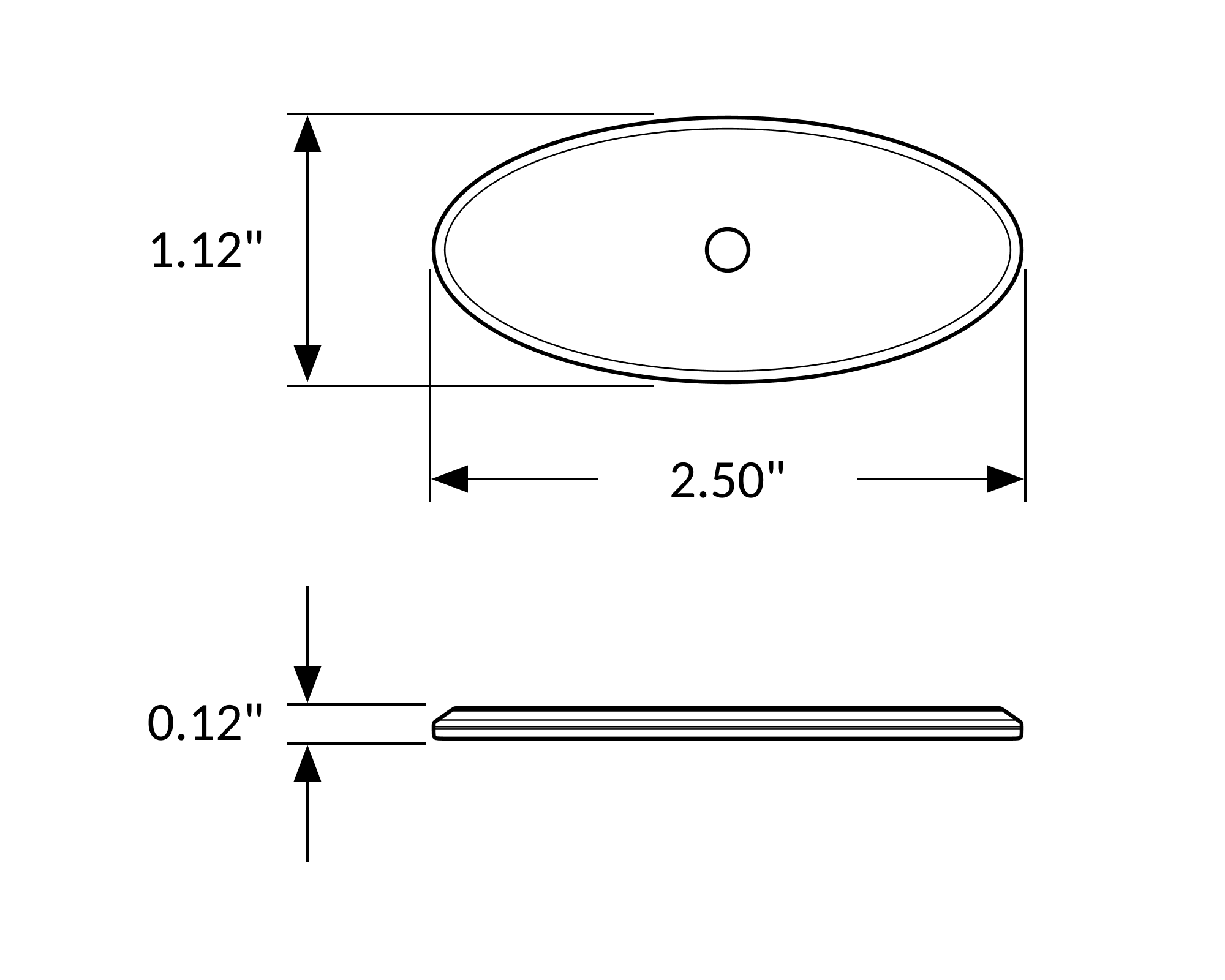 Oval Backplate, 2.5