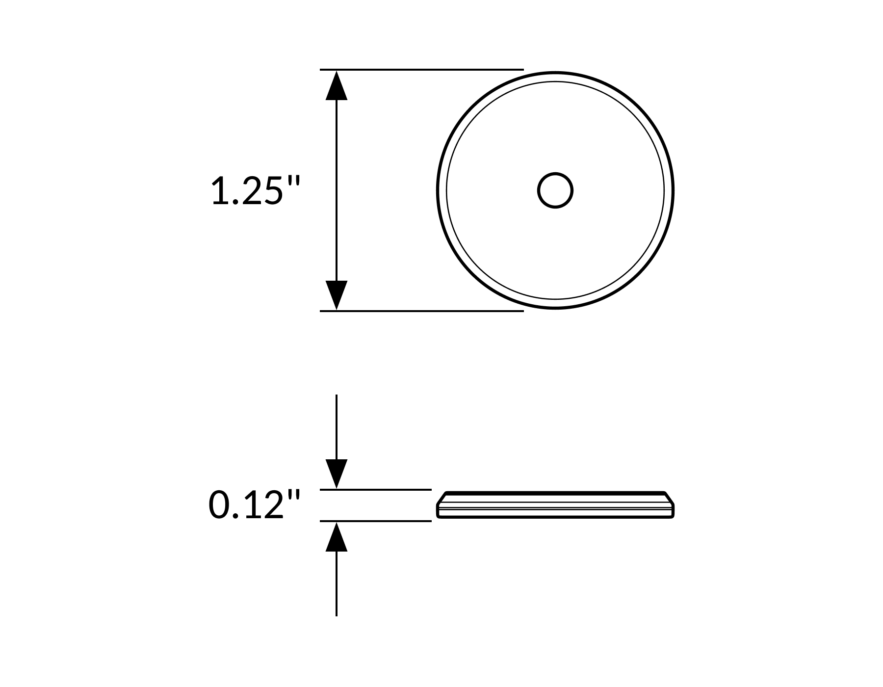 Round Backplate, 1.25