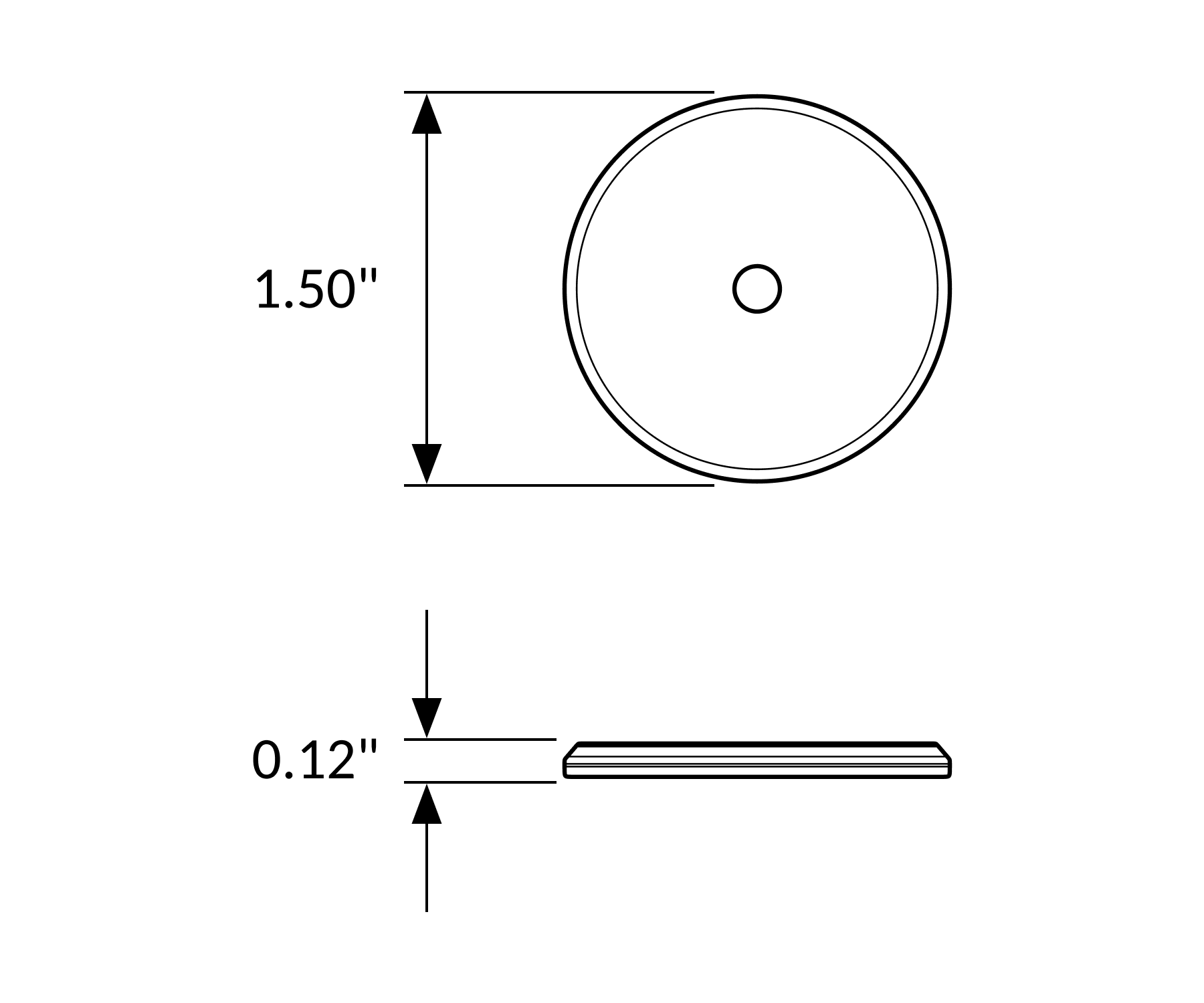 Round Backplate, 1.5