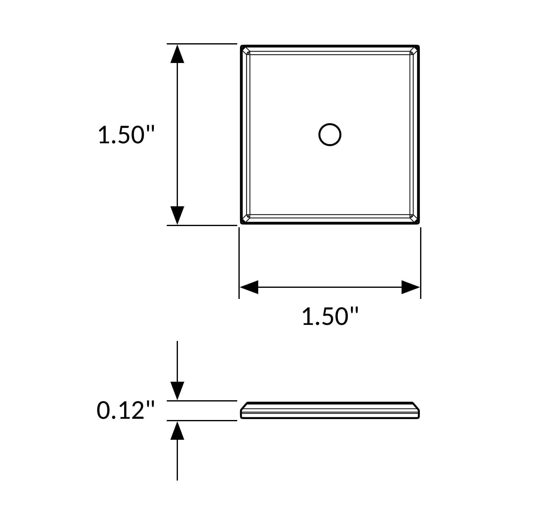 Square Backplate, 1.5