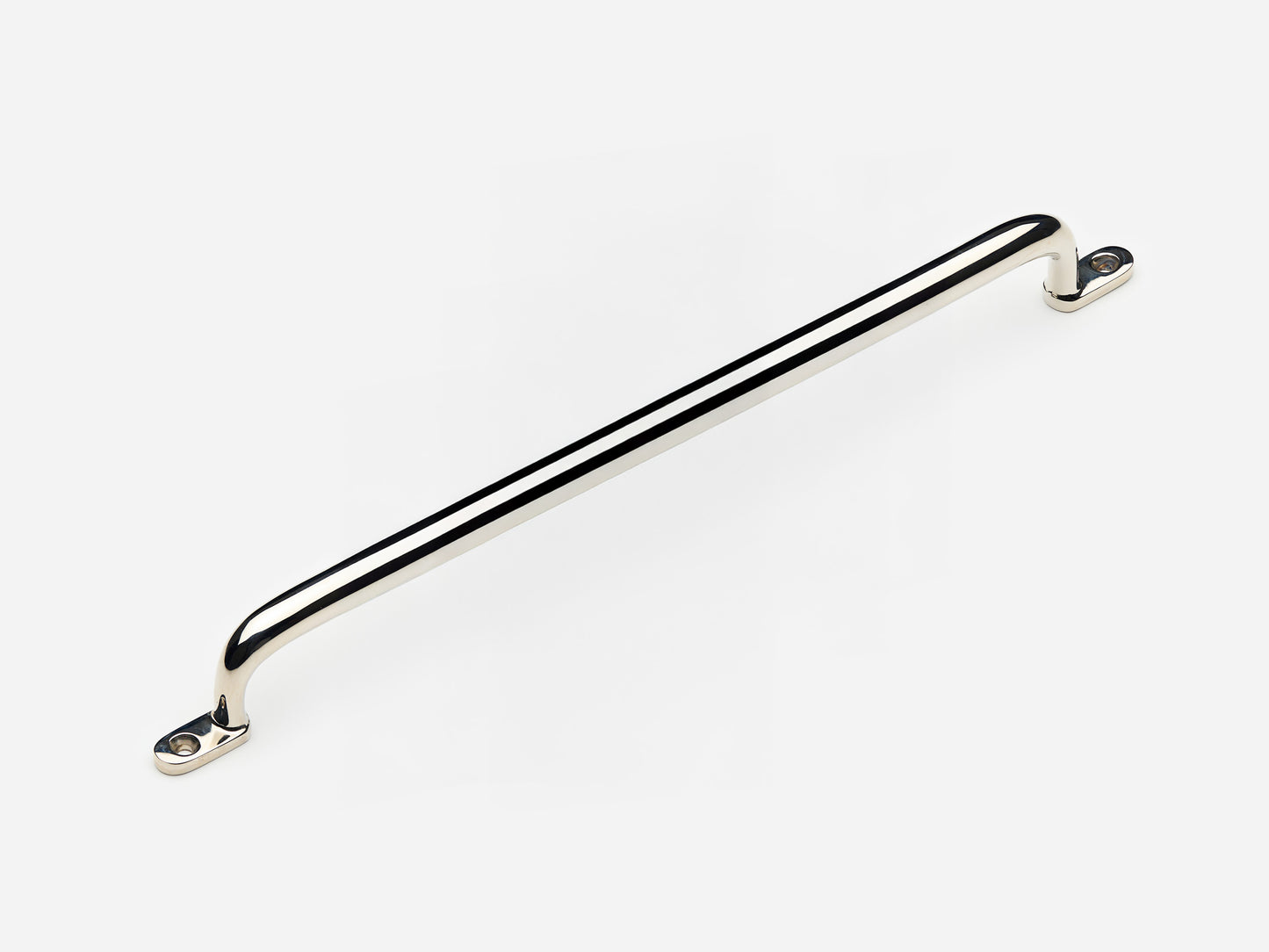 Solid brass Butler appliance pull, 12 inches, in a polished nickel finish for cabinets.