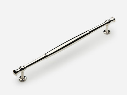 Solid brass Windsor appliance pull, 12 inches, in a polished nickel finish for cabinets.