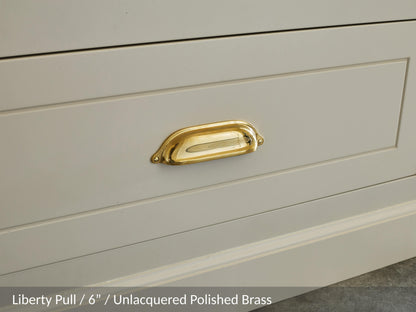 Liberty Pull, 6" - Aged Brass (Lacquered)