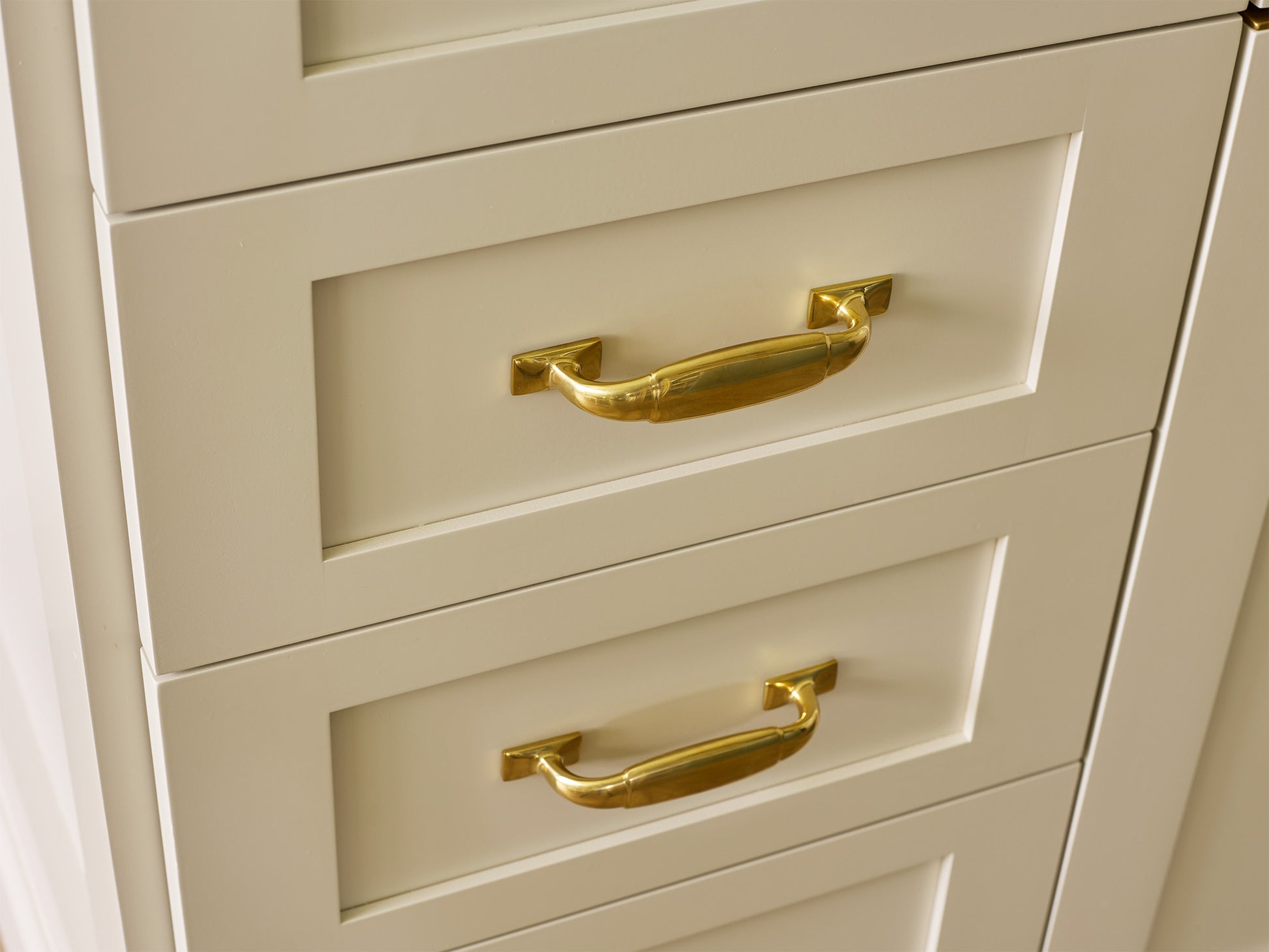 brass dresser hardware Unlacquered Brass Emmeline Cabinet Knobs & Drawer Pulls 7" Drawer Pull