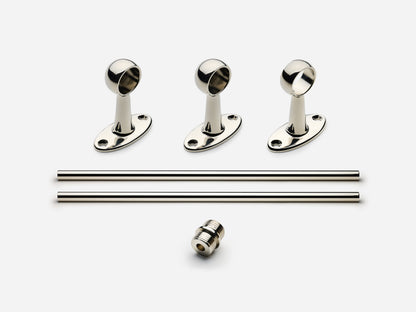 Solid brass Newark towel bar, 4 feet, in a polished nickel finish for kitchens and bathrooms.